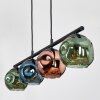 Ripoll Pendelleuchte Glas 15 cm Blau, Grün, Kupferfarben, 4-flammig