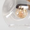 Ripoll Deckenleuchte Glas 15 cm Naturfarben, Schwarz, 3-flammig