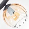 Koyoto Deckenleuchte Glas 15 cm Bernsteinfarben, Klar, 6-flammig