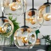 Ripoll Deckenleuchte Glas 15 cm Bernsteinfarben, Klar, 5-flammig