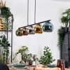 Koyoto Pendelleuchte Glas 15 cm Blau, Chrom, Gold, Grün, Kupferfarben, Rauchfarben, 5-flammig