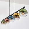 Koyoto Pendelleuchte Glas 15 cm Blau, Gold, Grün, Klar, Kupferfarben, 5-flammig