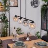 Gastor Pendelleuchte Glas 15 cm Bernsteinfarben, Klar, Rauchfarben, 4-flammig