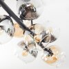 Koyoto Deckenleuchte Glas 15 cm Bernsteinfarben, Klar, Rauchfarben, 10-flammig