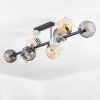 Koyoto Deckenleuchte Glas 15 cm Bernsteinfarben, Klar, Rauchfarben, 10-flammig