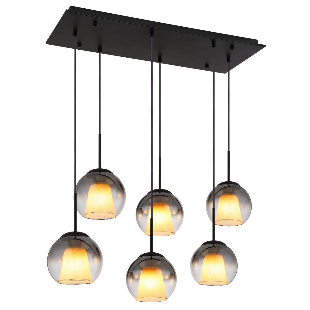 Globo Barry Hängeleuchte Schwarz, 6-flammig main product photo
