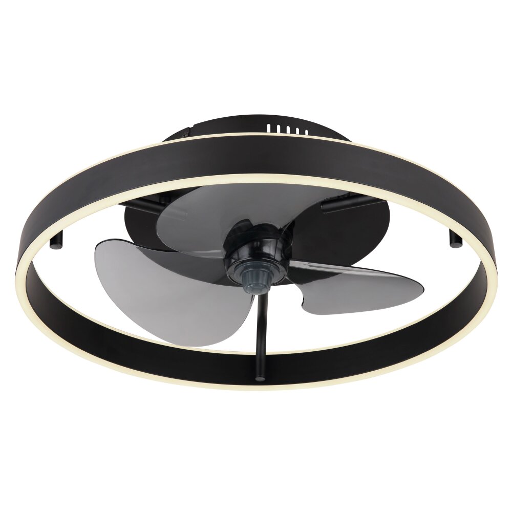 Globo Conway Deckenventilator LED Schwarz, 1-flammig, Fernbedienung main product photo
