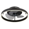 Globo Conway Deckenventilator LED Schwarz, 1-flammig, Fernbedienung