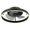 Globo Conway Deckenventilator LED Schwarz, 1-flammig, Fernbedienung