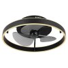 Globo Conway Deckenventilator LED Schwarz, 1-flammig, Fernbedienung