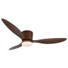 Globo Armando Deckenventilator LED Holz dunkel, Naturfarben, 1-flammig, Fernbedienung
