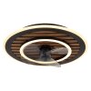 Globo Trevino Deckenventilator LED Naturfarben, Schwarz, 1-flammig, Fernbedienung