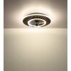 Globo Trevino Deckenventilator LED Naturfarben, Schwarz, 1-flammig, Fernbedienung
