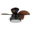Globo Kari Deckenventilator LED Braun, Schwarz, 1-flammig, Fernbedienung
