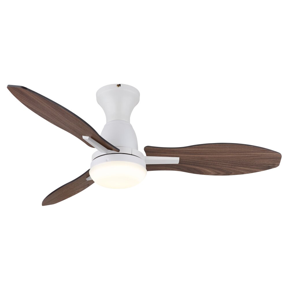 Globo Gale Deckenventilator LED Holzoptik, Naturfarben, Weiß, 1-flammig, Fernbedienung main product photo