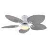 Globo Elise Deckenventilator LED Grau, Weiß, 1-flammig, Fernbedienung
