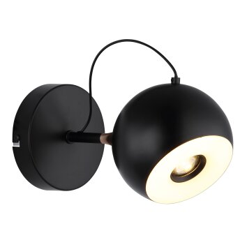 Globo Donovan Wandleuchte LED Chrom, Schwarz, 1-flammig