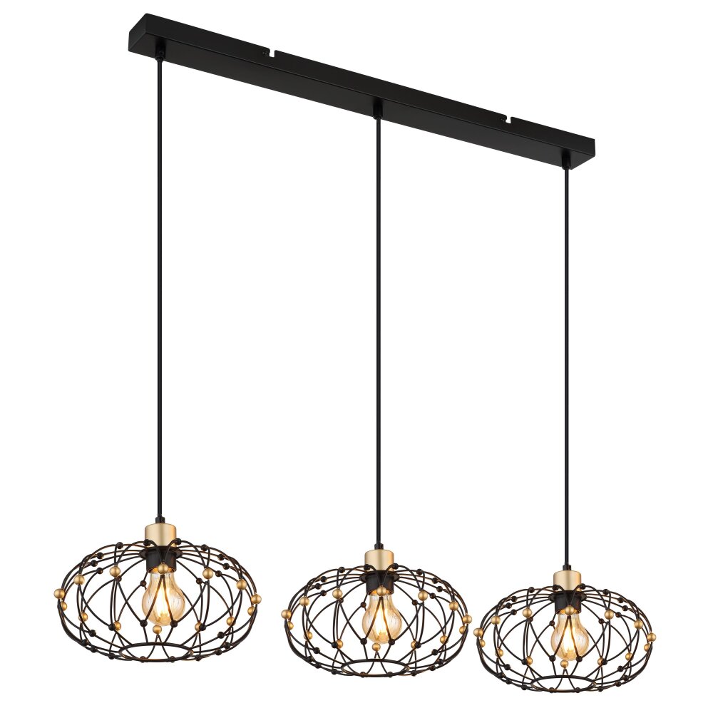 Globo Greys Hängeleuchte Schwarz, 3-flammig main product photo
