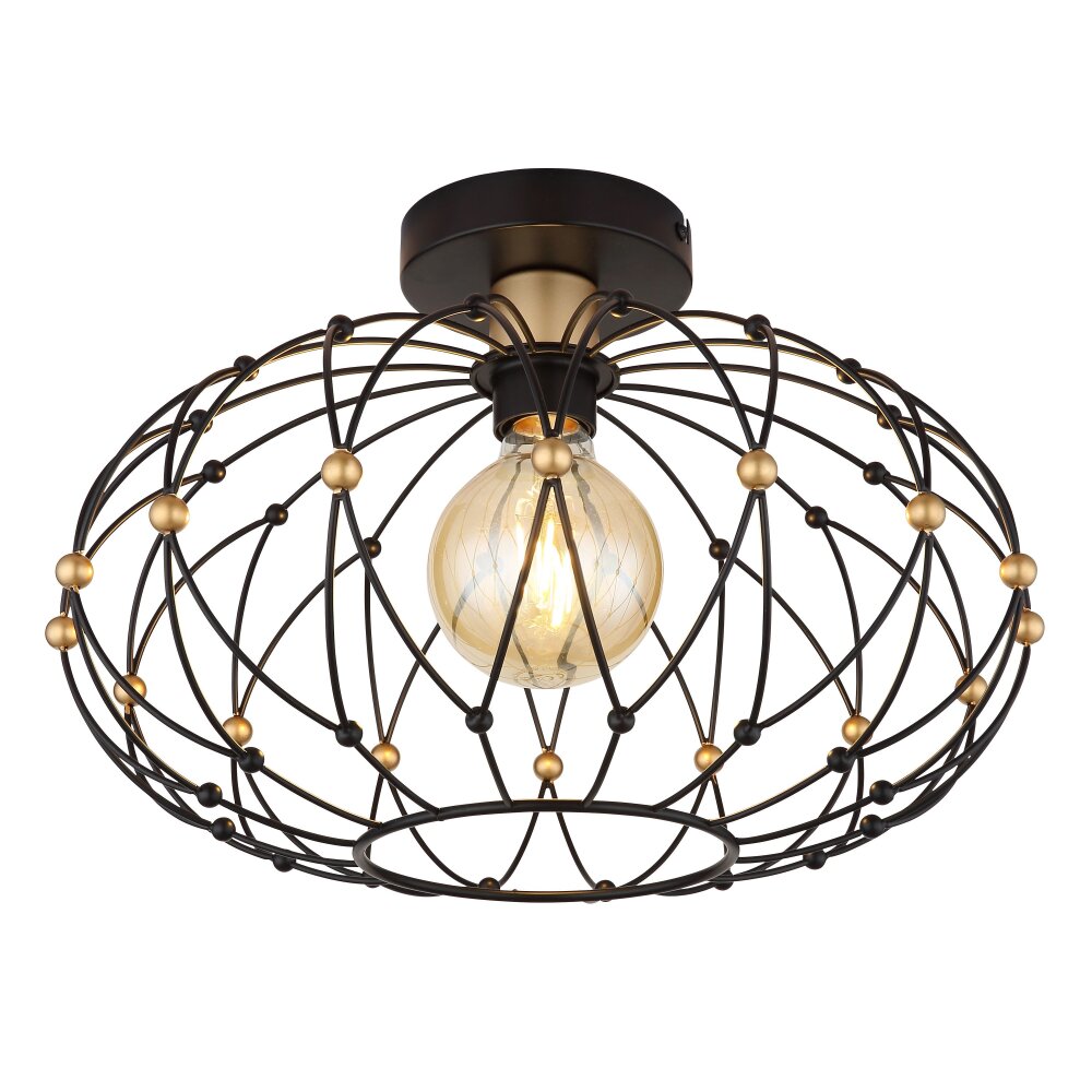 Globo Greys Deckenleuchte Schwarz, 1-flammig main product photo