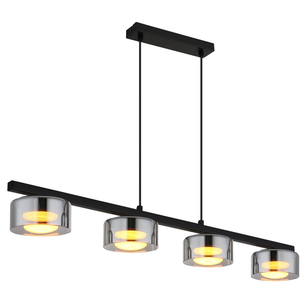 Globo Higgins Hängeleuchte Schwarz, 4-flammig main product photo