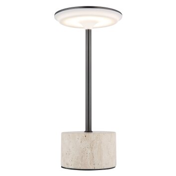 Globo Laurena Tischleuchte LED Chrom, Grau, Schwarz, 1-flammig