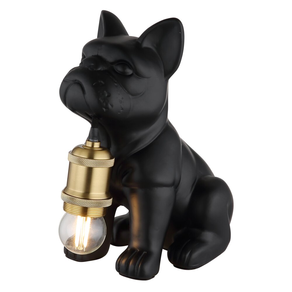 Hunde Lampe Globo Dogo Tischleuchte Schwarz, 1-flammig main product photo