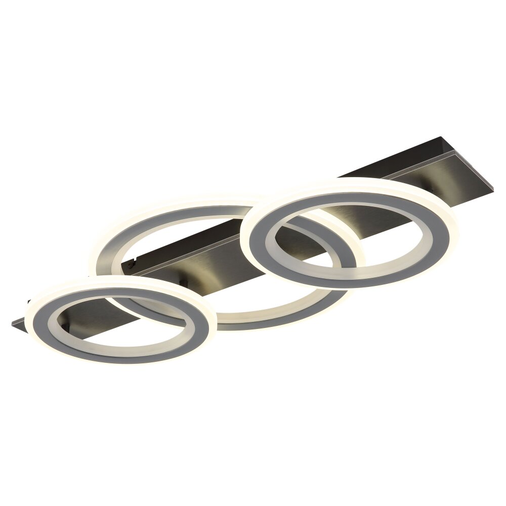 Globo Jayden Deckenleuchte LED Grau, Schwarz, 1-flammig, Fernbedienung, Farbwechsler main product photo