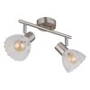 Globo Zachery Deckenleuchte Nickel-Matt, 2-flammig