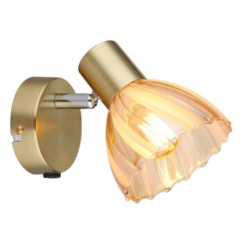 Globo Zachery Wandleuchte Messing, 1-flammig