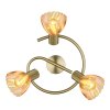 Globo Zachery Deckenleuchte Messing, 3-flammig