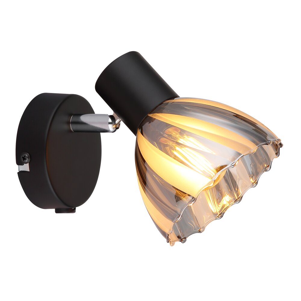 Globo Zachery Wandleuchte Schwarz, 1-flammig main product photo
