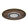 Globo Woody Deckenleuchte LED Naturfarben, Schwarz, 1-flammig