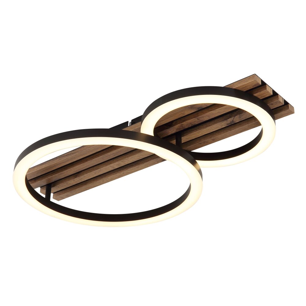 Globo Tisha Deckenleuchte LED Naturfarben, Schwarz, 1-flammig main product photo