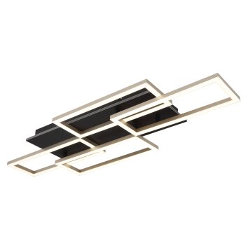 Globo Jeffry Deckenleuchte LED Anthrazit, Schwarz, 1-flammig, Fernbedienung