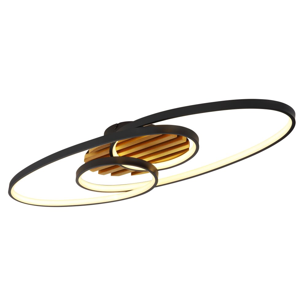 Globo Tisha Deckenleuchte LED Braun, Schwarz, 1-flammig main product photo