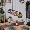 Gastor Pendelleuchte Glas 15 cm Blau, Chrom, Grün, Kupferfarben, Rauchfarben, 4-flammig