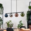 Gastor Pendelleuchte Glas 15 cm Blau, Chrom, Grün, Kupferfarben, Rauchfarben, 4-flammig