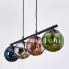 Gastor Pendelleuchte Glas 15 cm Blau, Chrom, Grün, Kupferfarben, Rauchfarben, 4-flammig