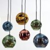 Ripoll Hängeleuchte Glas 20 cm, 25 cm Blau, Gold, Grün, Kupferfarben, 6-flammig