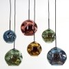 Ripoll Hängeleuchte Glas 20 cm, 25 cm Blau, Gold, Grün, Kupferfarben, 6-flammig