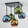 Koyoto Deckenleuchte Glas 15 cm Blau, Gold, Grün, 5-flammig