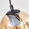 Koyoto Pendelleuchte Glas 15 cm Naturfarben, Schwarz, 5-flammig