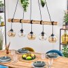 Koyoto Pendelleuchte Glas 15 cm Naturfarben, Schwarz, 5-flammig