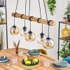 Koyoto Pendelleuchte Glas 15 cm Naturfarben, Schwarz, 5-flammig