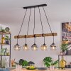 Koyoto Pendelleuchte Glas 15 cm Naturfarben, Schwarz, 5-flammig
