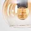 Koyoto Pendelleuchte Glas 15 cm Naturfarben, Schwarz, 5-flammig