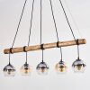 Koyoto Pendelleuchte Glas 15 cm Naturfarben, Schwarz, 5-flammig