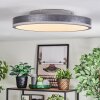 Salmi Deckenpanel LED Grau, Silber, 1-flammig, Fernbedienung