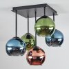 Koyoto Deckenleuchte Glas 15 cm Blau, Grün, Kupferfarben, 5-flammig