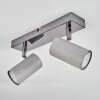 Javel Deckenleuchte Chrom, Grau, 2-flammig